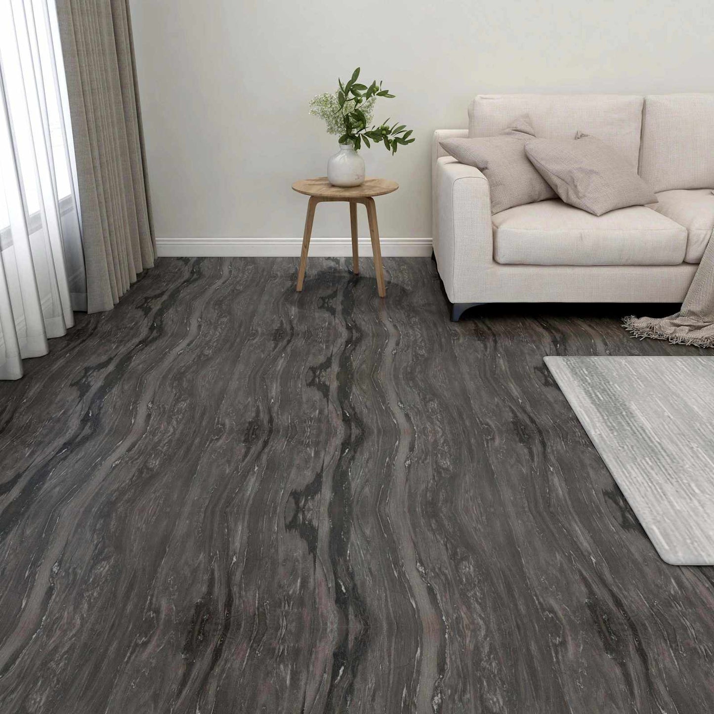 Tavole per Pavimenti 55 pcs Grigio scuro 5,11 mÂ² PVC