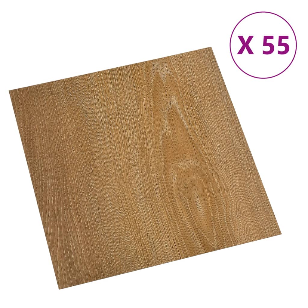Listoni per Pavimenti Autoadesivi 55 pz in PVC 5,11 m² Marroni