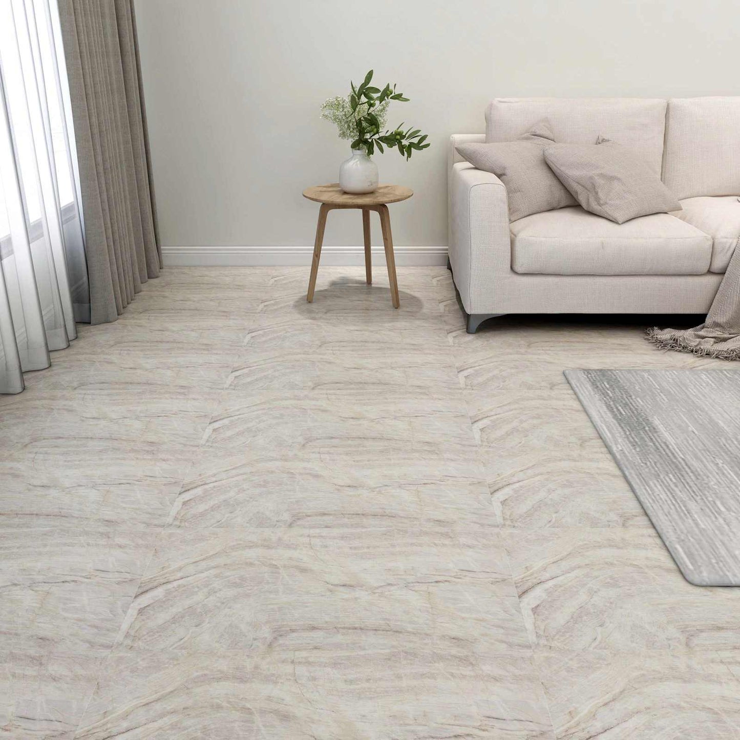 Tavole per Pavimenti 55 pcs Beige 5,11 mÂ² PVC
