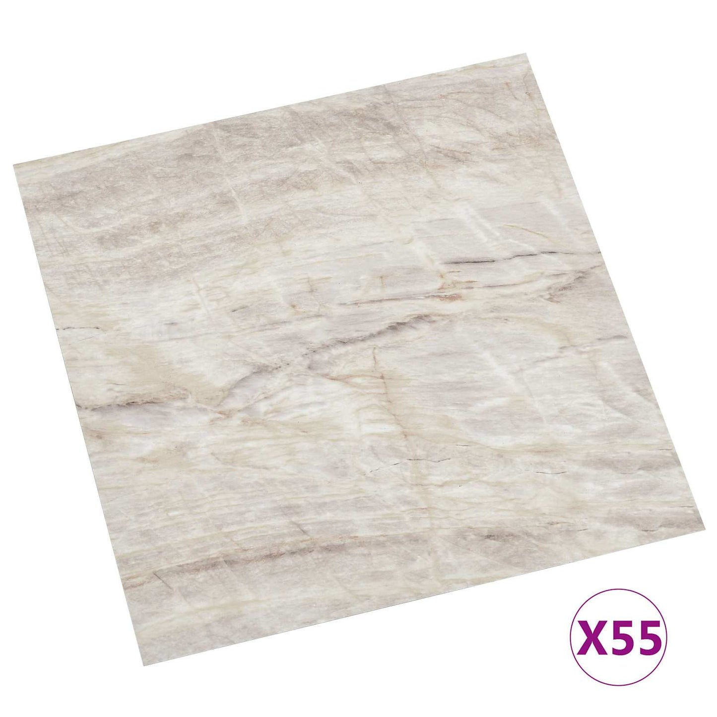Tavole per Pavimenti 55 pcs Beige 5,11 mÂ² PVC