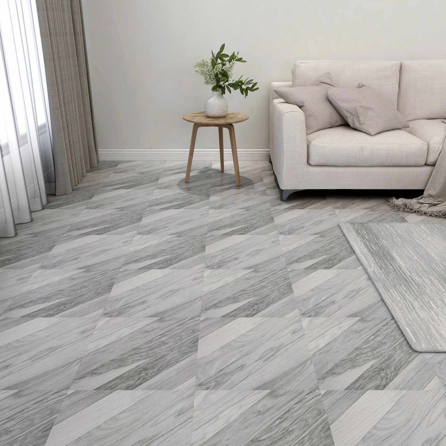 Tavole per Pavimenti 55 pcs Grigio 5,11 mÂ² PVC