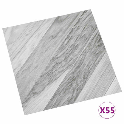 Tavole per Pavimenti 55 pcs Grigio 5,11 mÂ² PVC