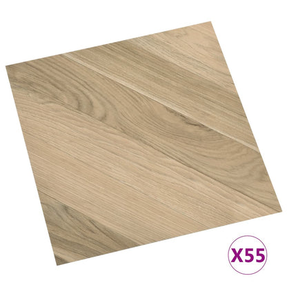 Listoni Pavimenti Autoadesivi 55 pz PVC 5,11 m² Marroni Rigati
