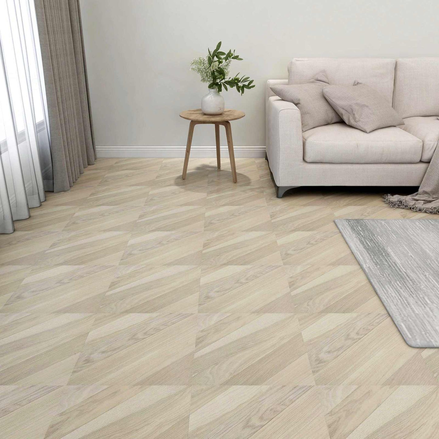 Tavole per Pavimenti 55 pcs Beige 5,11 mÂ² PVC