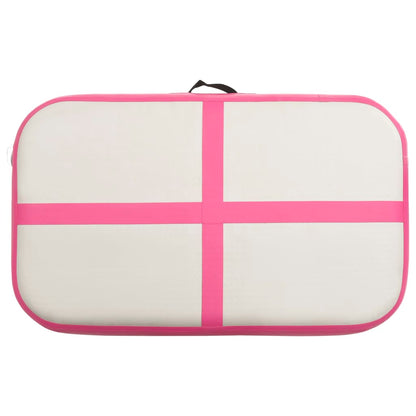 Tappetino Ginnastica Gonfiabile con Pompa 60x100x10 cm PVC Rosa