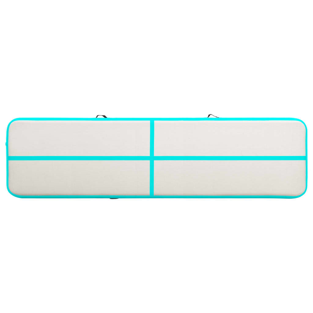 Tappetino Ginnastica Gonfiabile e Pompa 700x100x15cm PVC Verde