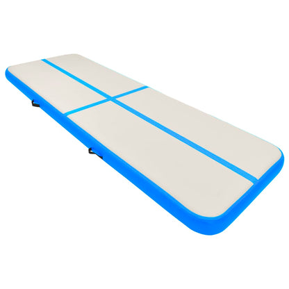 Tappetino Ginnastica Gonfiabile con Pompa 300x100x20cm PVC Blu