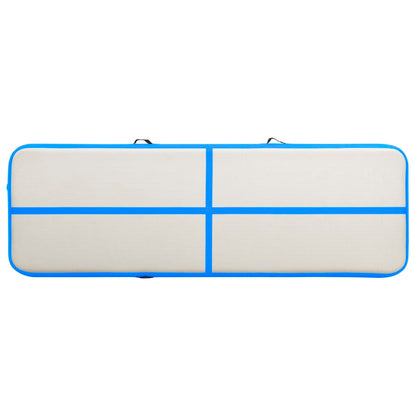 Tappetino Ginnastica Gonfiabile con Pompa 300x100x20cm PVC Blu