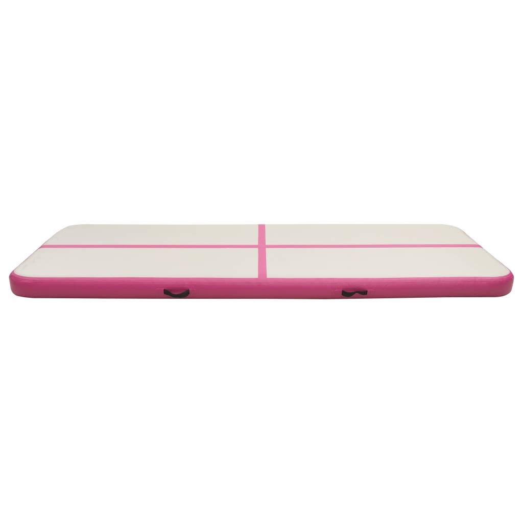 Tappetino Ginnastica Gonfiabile con Pompa 500x100x20cm PVC Rosa