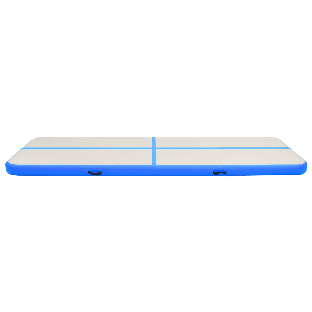Tappetino Ginnastica Gonfiabile con Pompa 700x100x20cm PVC Blu