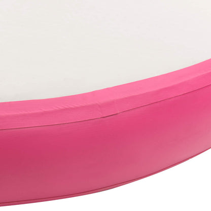 Tappetino Ginnastica Gonfiabile con Pompa 100x100x20cm PVC Rosa