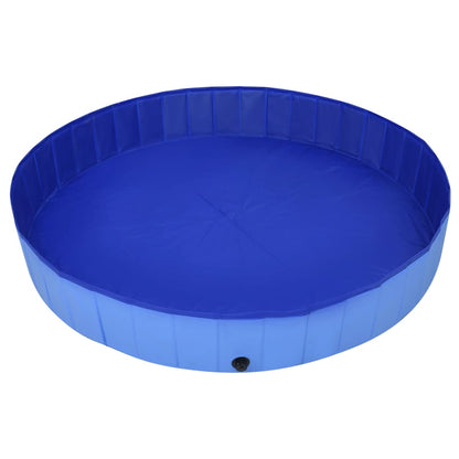 Piscina per Cani Pieghevole Blu 200x30 cm in PVC