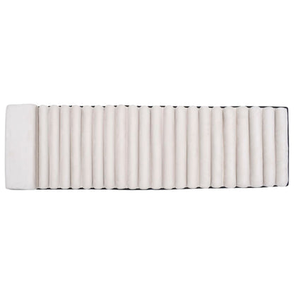 Cuscino per Lettino Prendisole Crema in Pelle Scamosciata