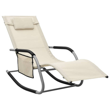 Lettini Prendisole in Textilene 2 pz Crema e Grigio