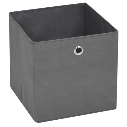 Contenitori 10 pz in Tessuto non Tessuto 28x28x28 cm Grigio