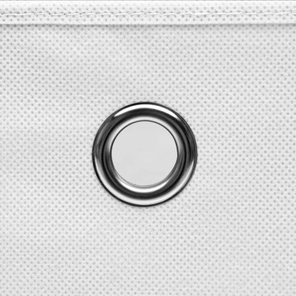 Contenitori con Coperchi 4 pz 28x28x28 cm Bianco