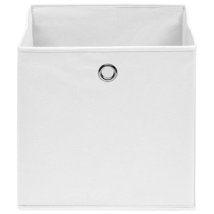 Contenitori 10 pz in Tessuto non Tessuto 28x28x28 cm Bianco