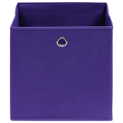 Contenitori 10 pz in Tessuto non Tessuto 28x28x28 cm Viola