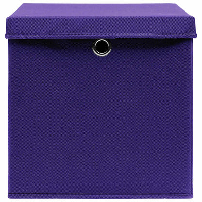 Contenitori con Coperchi 10 pz 28x28x28 cm Viola