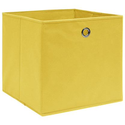 325225 Storage Boxes 10 pcs Non-woven Fabric 28x28x28 cm Yellow