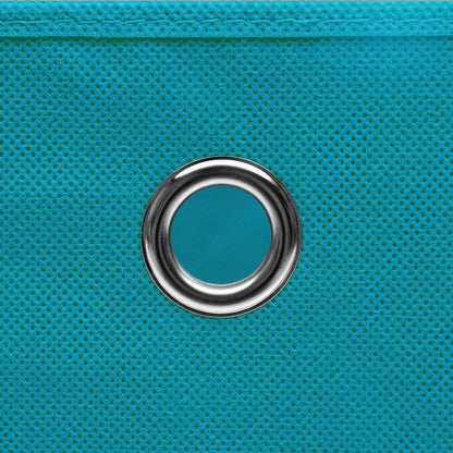 Contenitori con Coperchi 10 pz 28x28x28 cm Azzurro