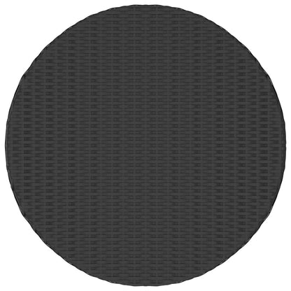 Tavolo da Giardino Nero 70x70x73 cm in Polyrattan