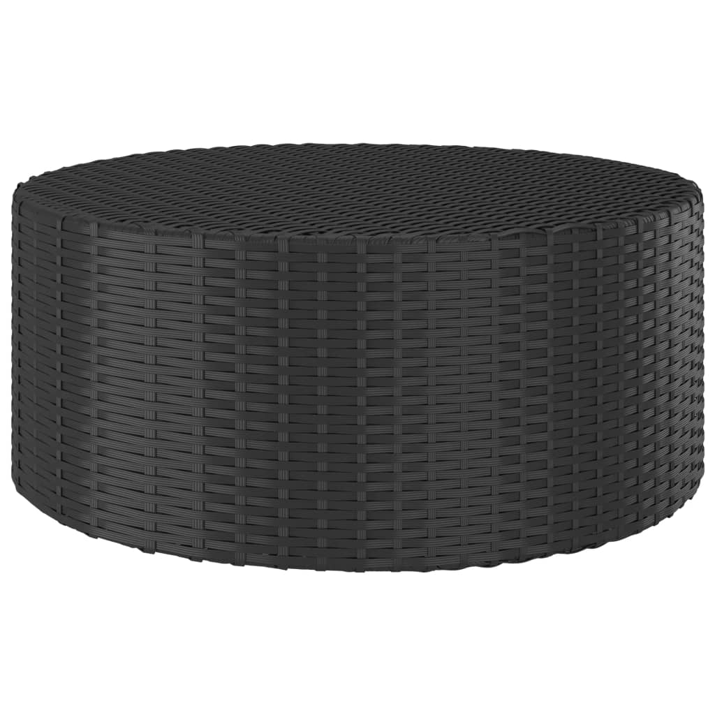 Tavolino da TÃƒÂ¨ Nero 68x68x30 cm in Polyrattan