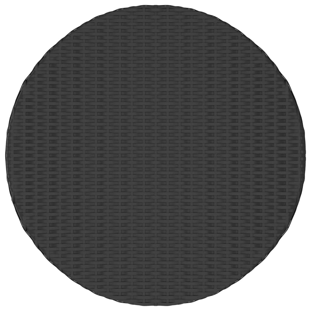 Tavolino da TÃƒÂ¨ Nero 68x68x30 cm in Polyrattan