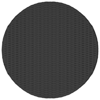 Tavolino da TÃƒÂ¨ Nero 68x68x30 cm in Polyrattan
