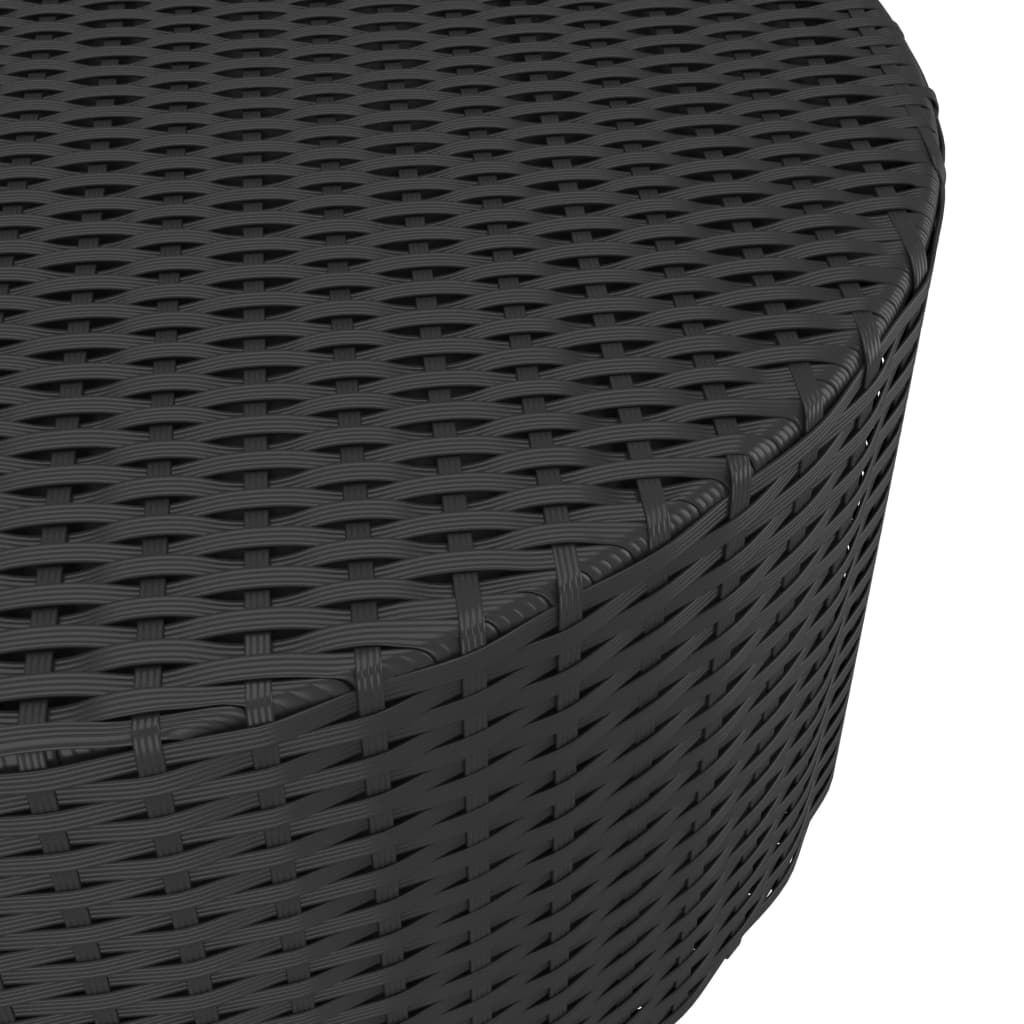 Tavolino da TÃƒÂ¨ Nero 68x68x30 cm in Polyrattan