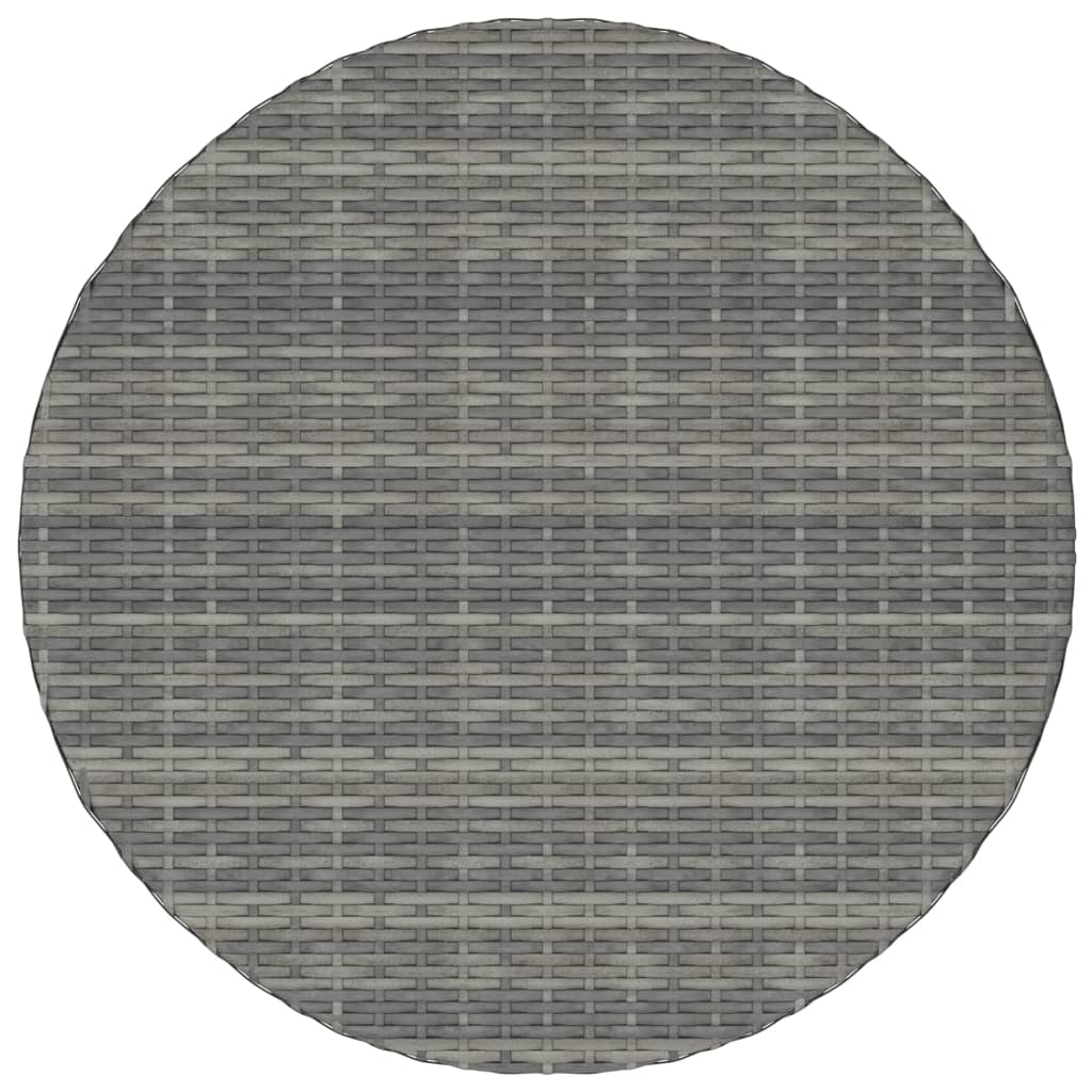 Tavolo da Giardino Grigio 70x70x73 cm in Polyrattan