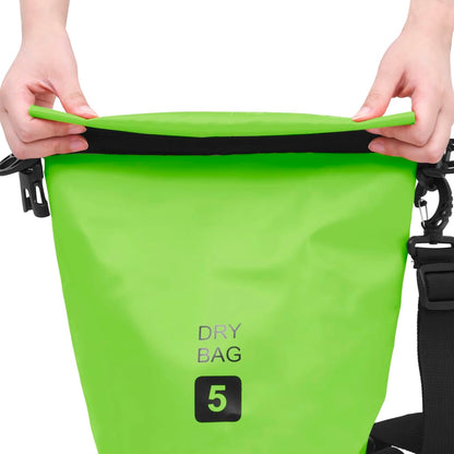 Borsa Impermeabile Verde 5 L in PVC