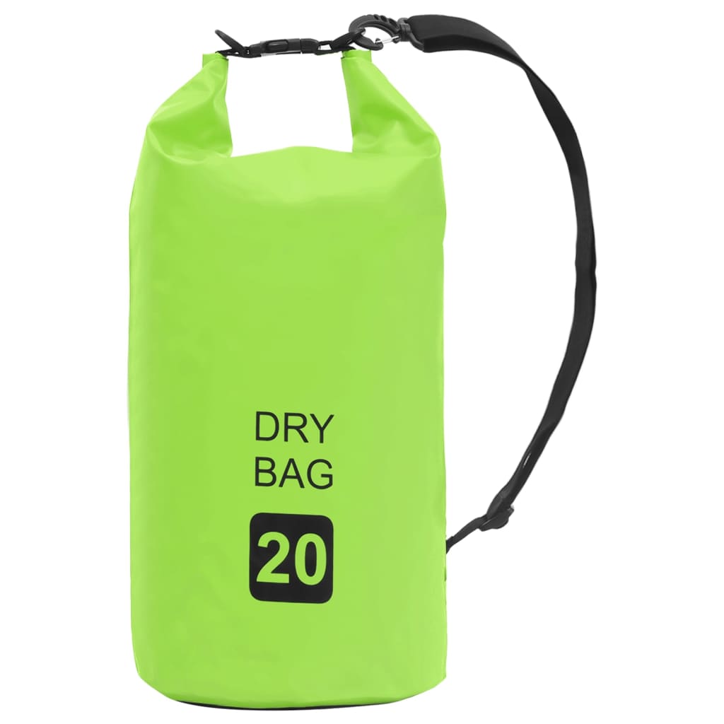 Borsa Impermeabile Verde 20 L in PVC