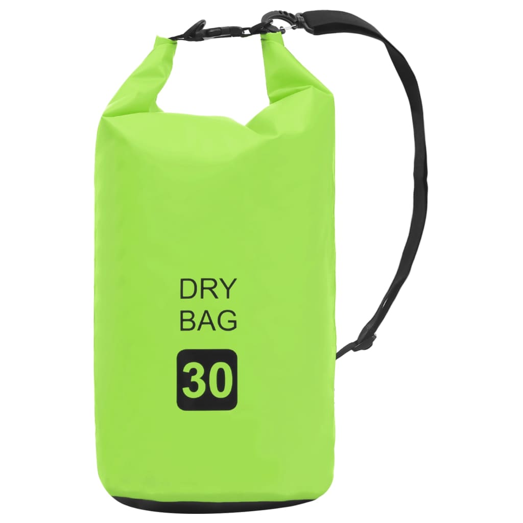 Borsa Impermeabile Verde 30 L in PVC