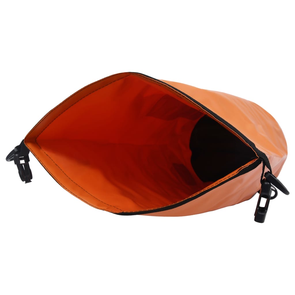 Borsa Impermeabile con Cerniera Arancione 15 L in PVC