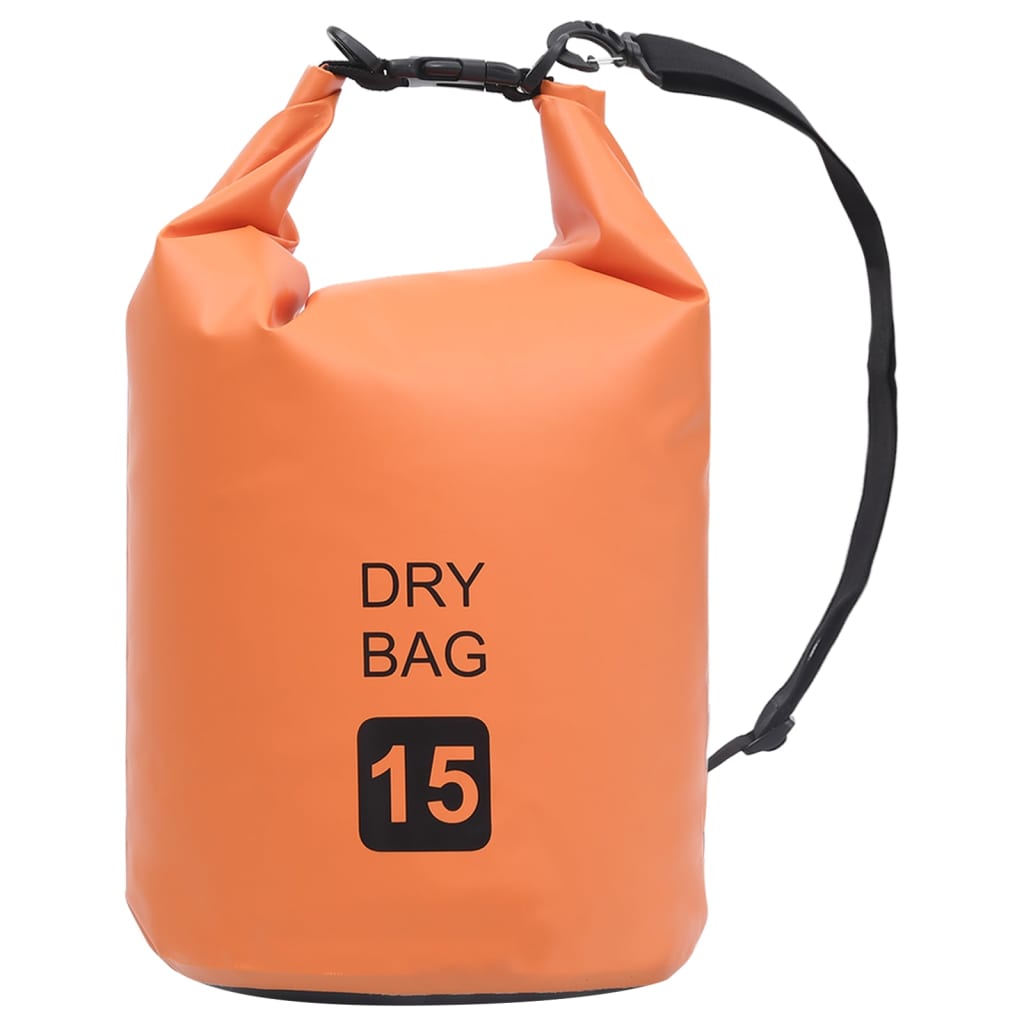Borsa Impermeabile Arancione 15 L in PVC