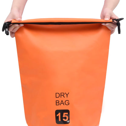 Borsa Impermeabile Arancione 15 L in PVC