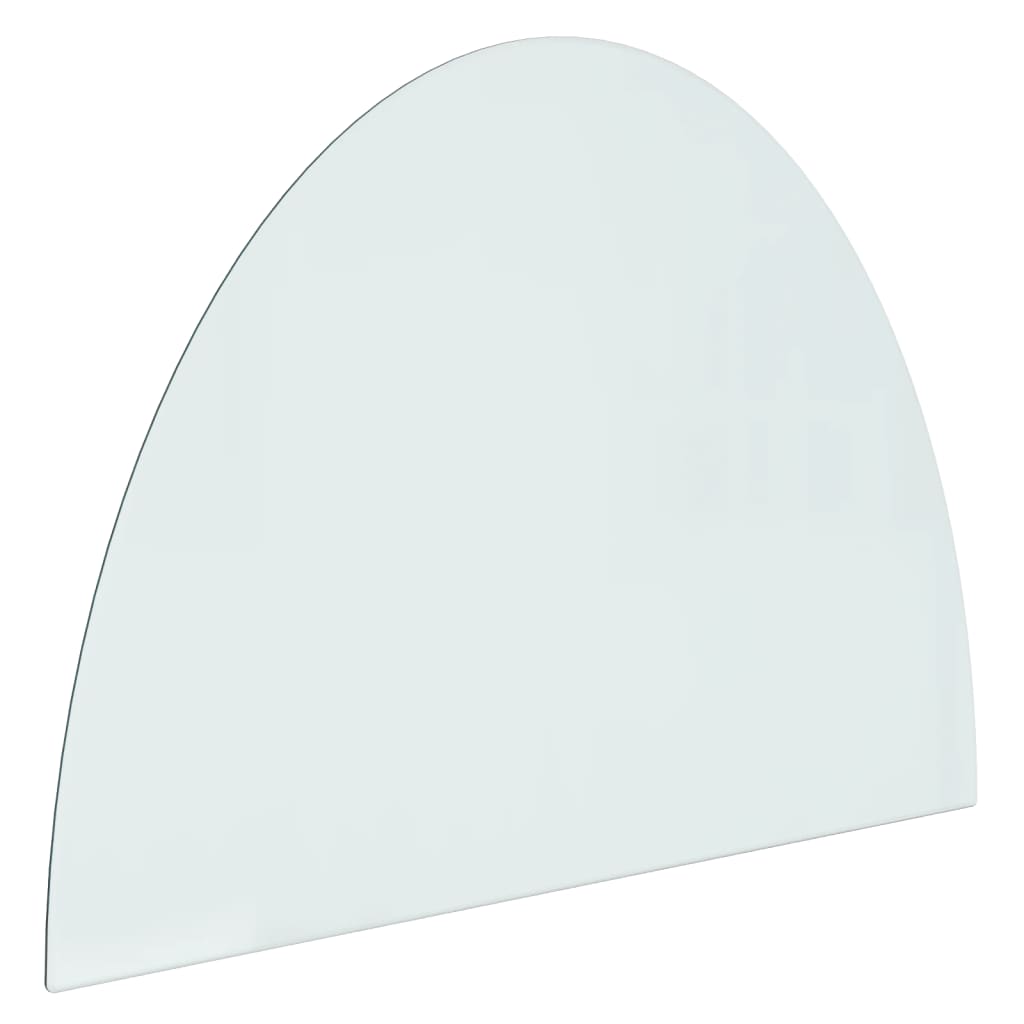 Lastra in Vetro per Caminetto Semicircolare 800x600 mm