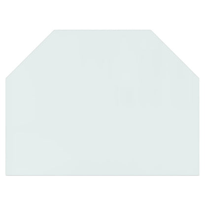 Lastra in Vetro per Caminetto Esagonale 80x60 cm