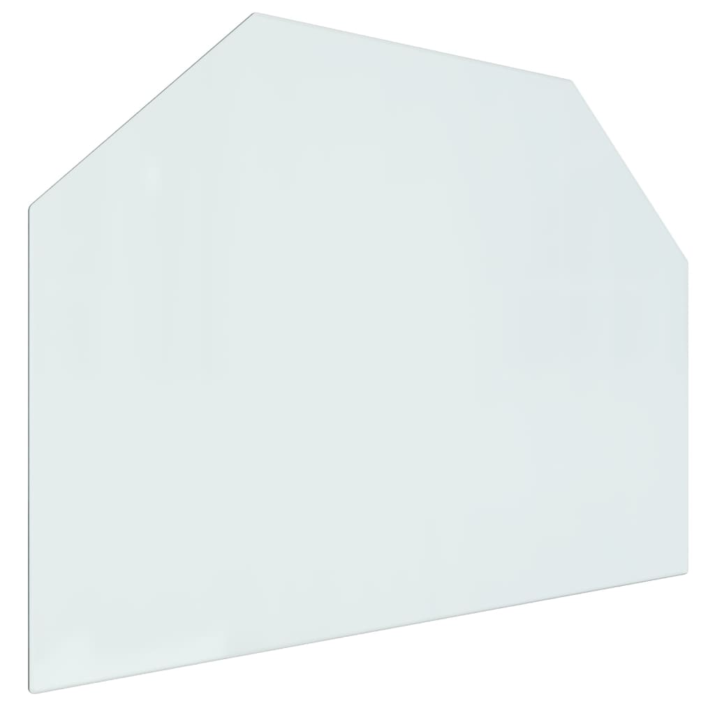 Lastra in Vetro per Caminetto Esagonale 80x60 cm