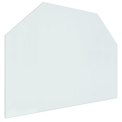 Lastra in Vetro per Caminetto Esagonale 80x60 cm