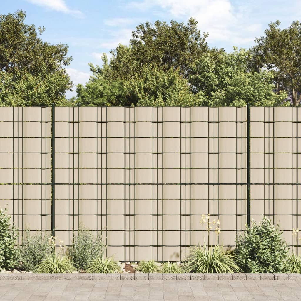 Recinzione Frangivento da Giardino PVC 70x0,19 m Crema