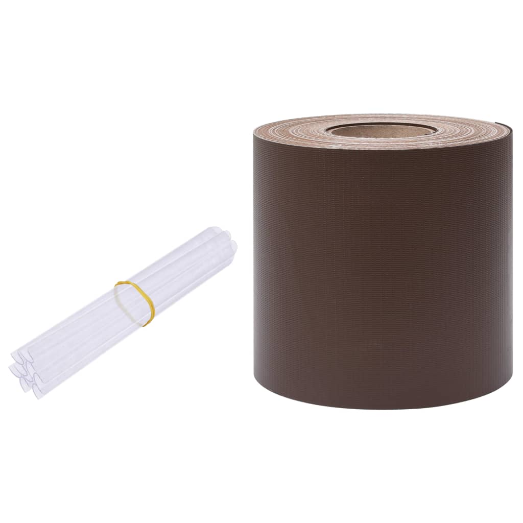 Recinzione Frangivento da Giardino PVC 70x0,19 m Marrone