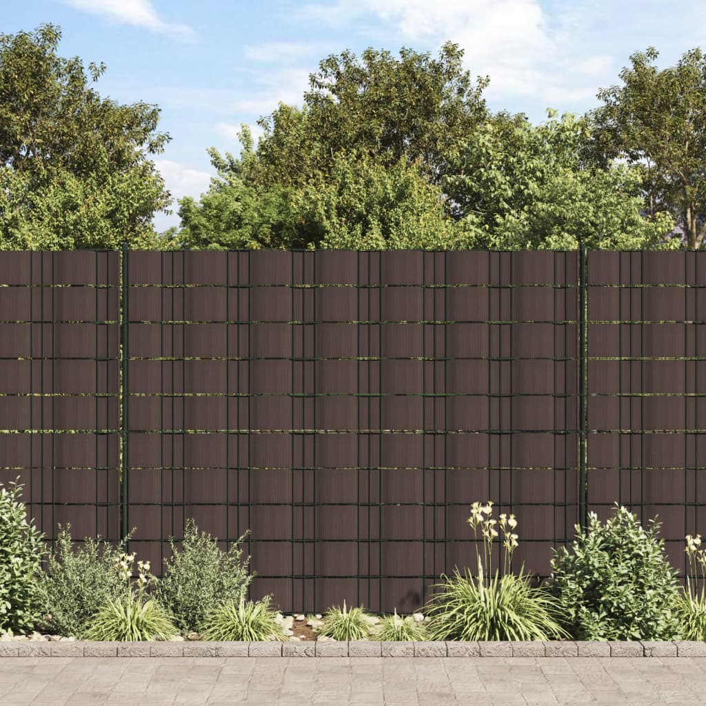 Recinzione Frangivento 4 pz in PVC 35x0,19m Marrone