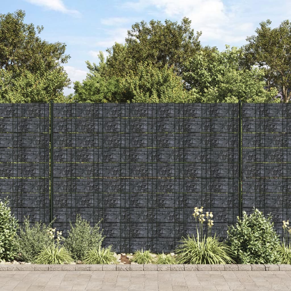 Recinzione Frangivento da Giardino PVC 70x0,19 m Grigio