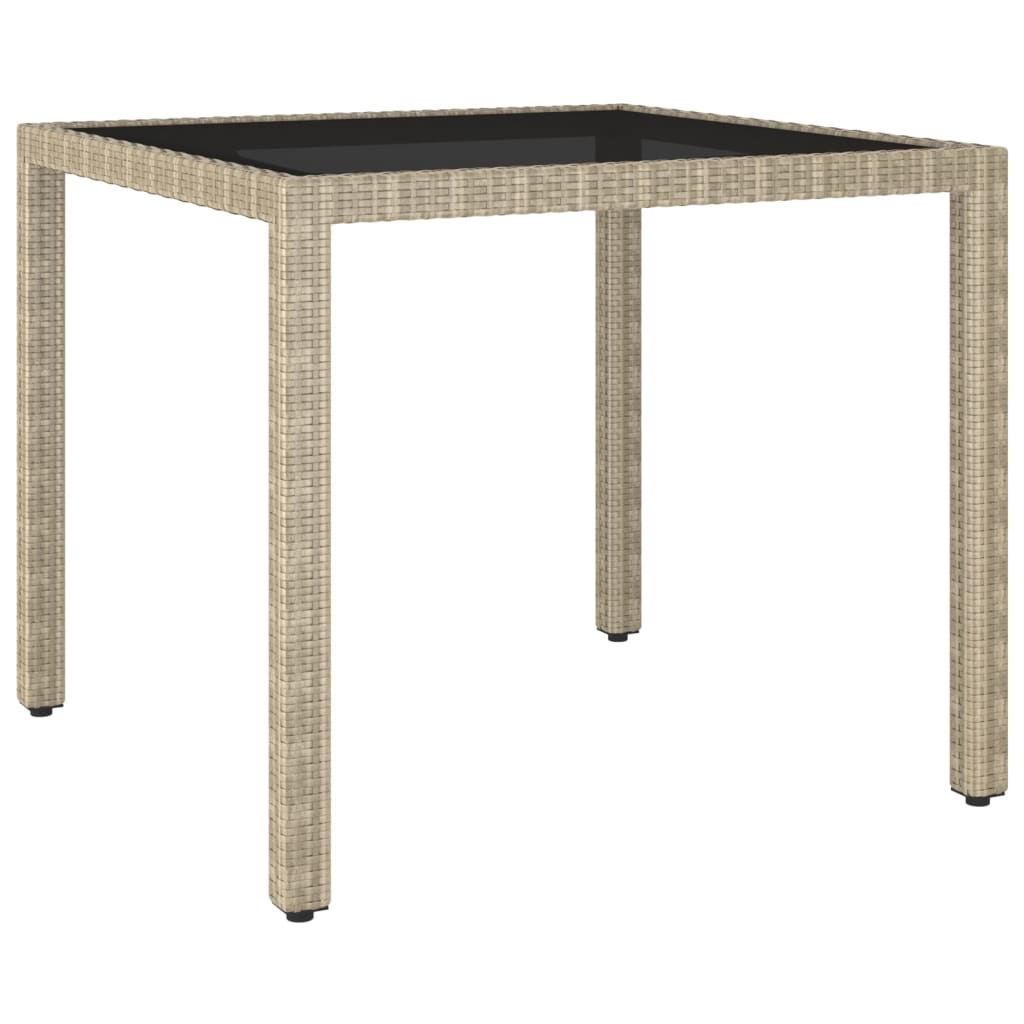 Tavolo da Giardino Beige 90x90x75 cm in Polyrattan