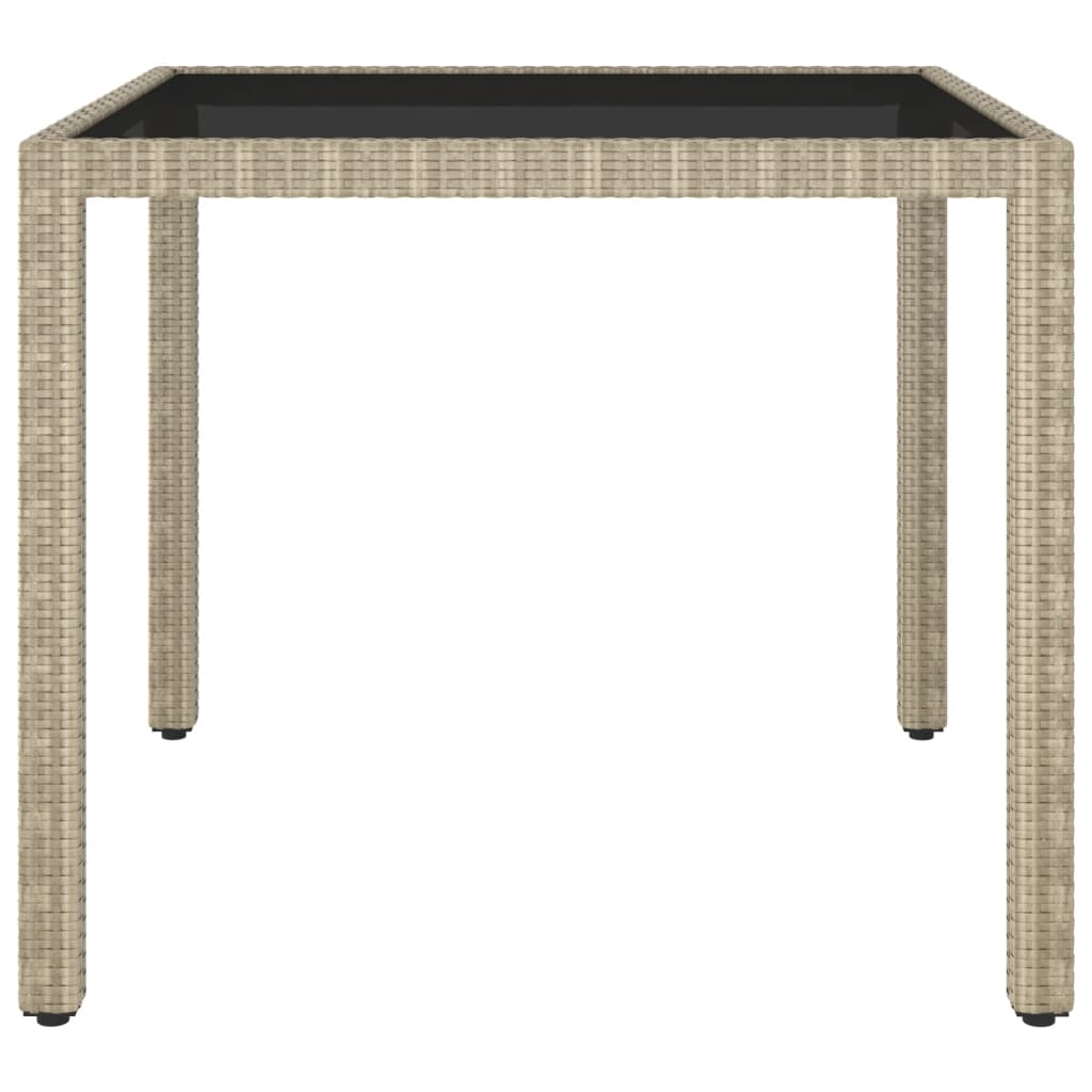 Tavolo da Giardino Beige 90x90x75 cm in Polyrattan