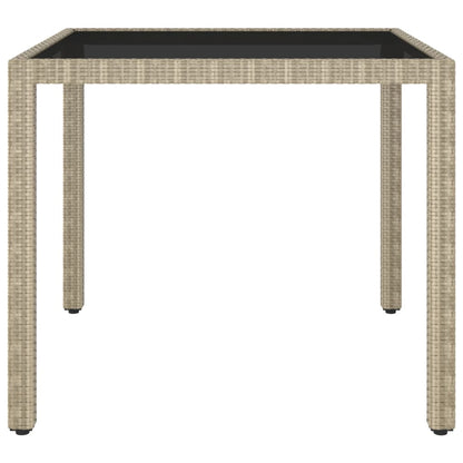 Tavolo da Giardino Beige 90x90x75 cm in Polyrattan