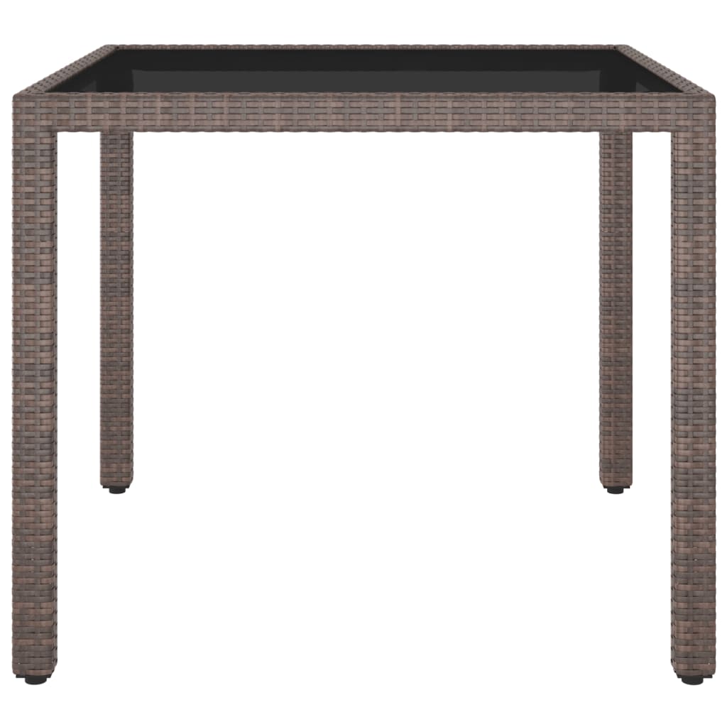 Tavolo da Giardino Marrone 90x90x75 cm in Polyrattan