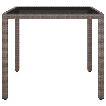 Tavolo da Giardino Marrone 90x90x75 cm in Polyrattan